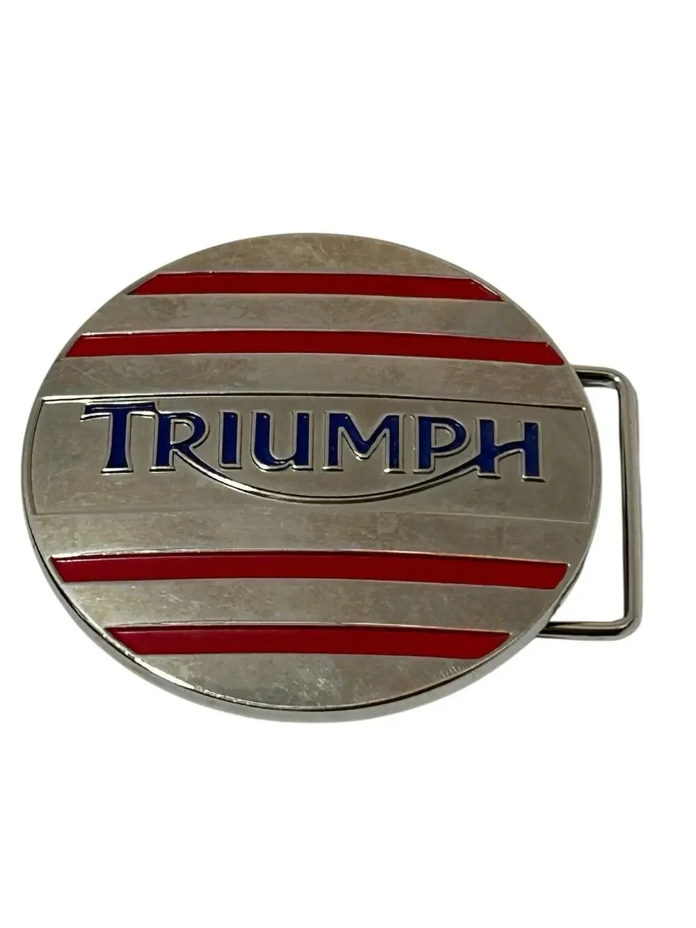 VINTAGE 1980's **TRIUMPH** MOTORCYCLE MANUFACTURER MENS BELT BUCKLE RARE